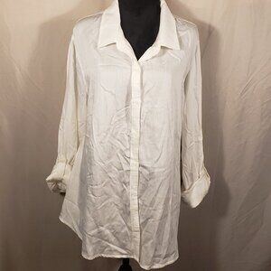 NWT Love 8 for VERSONA White Asymmetrical Shirt, Size XXL